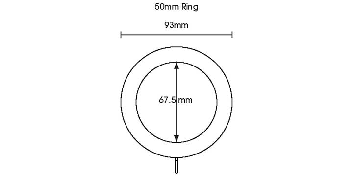 Hallis Honister 50mm Cafe Latte Curtain Pole Rings (Pack 4) - Curtain Poles Emporium