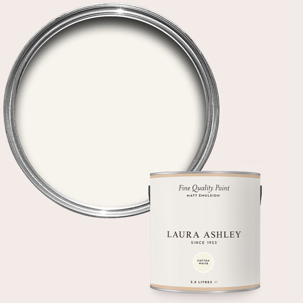 Laura Ashley Cotton White Matt Emulsion Paint