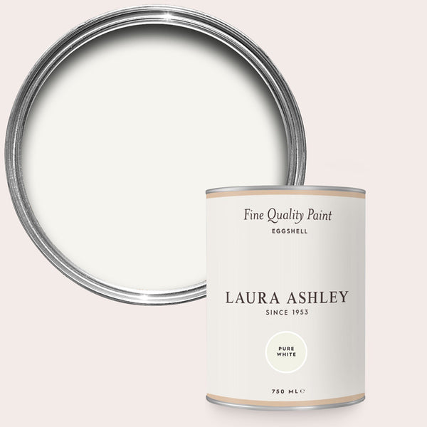 Laura Ashley Pure White Eggshell Paint 750ml