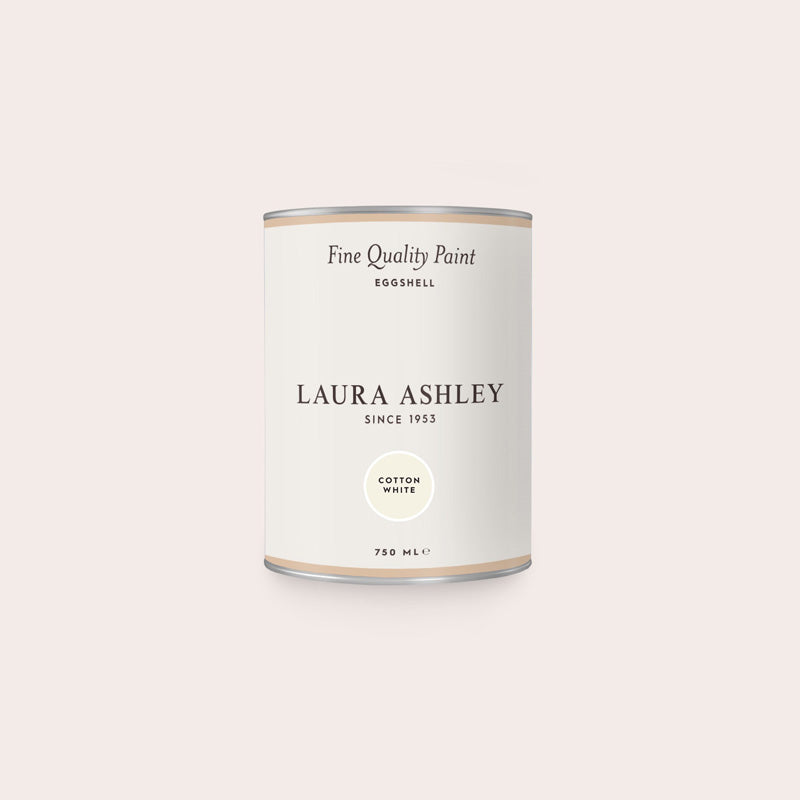 Laura Ashley Cotton White Eggshell Paint 750ml