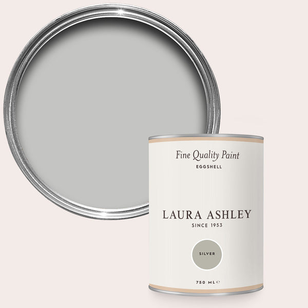 Laura Ashley Silver Eggshell Paint 750ml