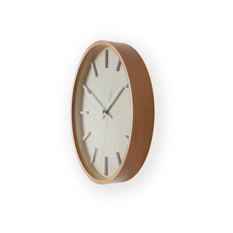 Laura Ashley Mounton Wooden Clock Natural Wood