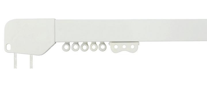 Hallis Superglide Flat White Metal Corded Curtain Track - Curtain Poles Emporium