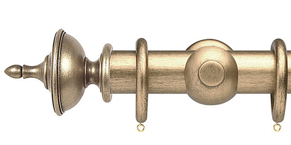 Opus Studio Pale Gold 48mm Wooden Curtain Pole Urn Finial