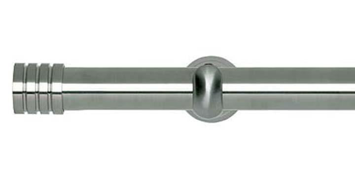Hallis Neo Original 28mm Stainless Steel Effect Eyelet Curtain Pole Stud Finial Cup Bracket - Curtain Poles Emporium