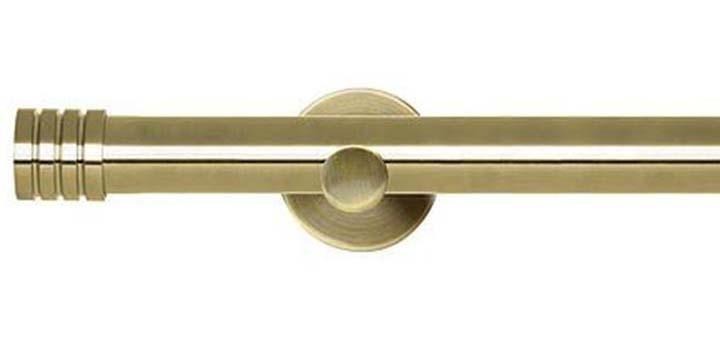 Hallis Neo Original 28mm Spun Brass Eyelet Curtain Pole Stud Finial Cylinder Bracket - Curtain Poles Emporium