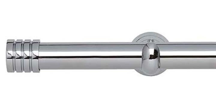 Hallis Neo Original 28mm Chrome Eyelet Curtain Pole Stud Finial Cup Bracket - Curtain Poles Emporium