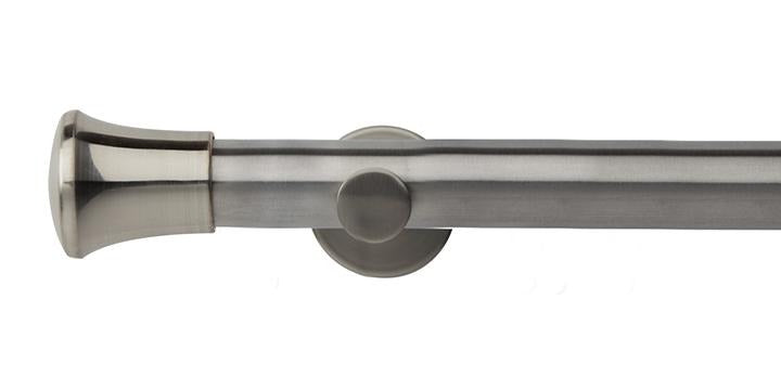 Hallis Neo Original 35mm Stainless Steel Eyelet Curtain Pole Trumpet Finial Cup Bracket - Curtain Poles Emporium