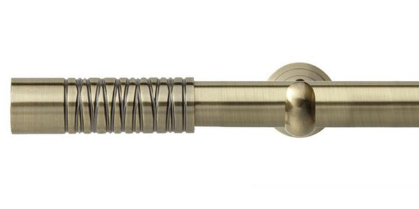 Hallis Neo Premium 28mm Spun Brass Eyelet Curtain Pole Barrel Finial Cup Bracket - Curtain Poles Emporium