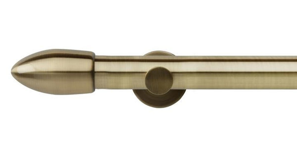 Hallis Neo Original 35mm Spun Brass Eyelet Curtain Pole Bullet Finial Cup Bracket - Curtain Poles Emporium