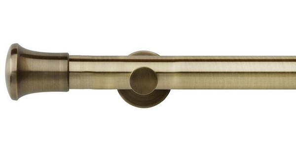 Hallis Neo Original 35mm Spun Brass Eyelet Curtain Pole Trumpet Finial Cup Bracket - Curtain Poles Emporium