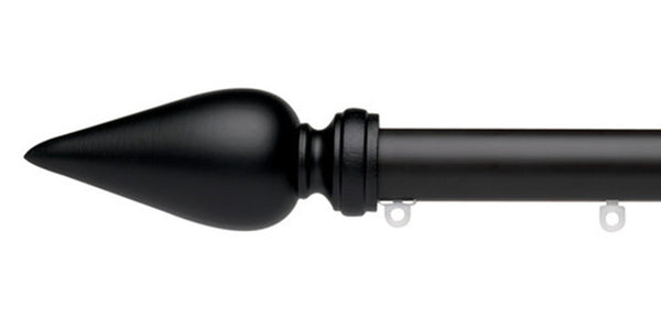 Silent Gliss Metropole 30mm Black Hand Drawn Track Spear Finial