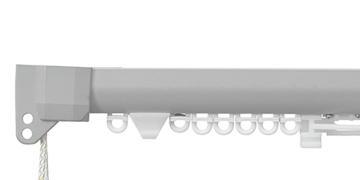 Silent Gliss 3840R Anodic Grey Cord Operated Curtain Track