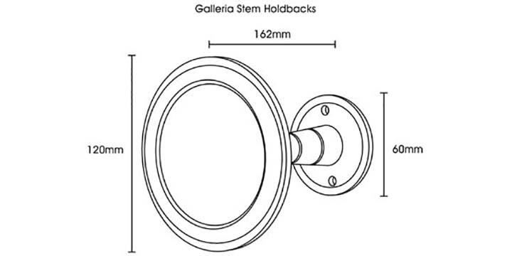 Hallis Galleria Chrome Curtain Holdback - Curtain Poles Emporium