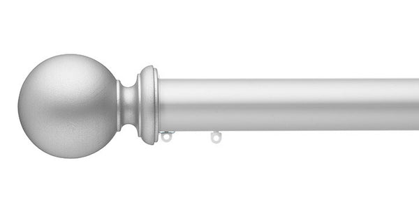 Silent Gliss Metropole 50mm Silver Hand Drawn Ball Finial