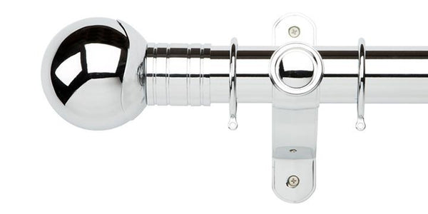 Galleria Metals 50mm Chrome Curtain Pole Orb Finial