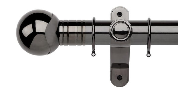 Galleria Metals 50mm Black Nickel Curtain Pole Orb Finial