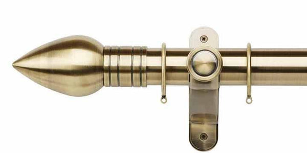 Galleria Metals 50mm Burnished Brass Curtain Pole Teardrop Finial