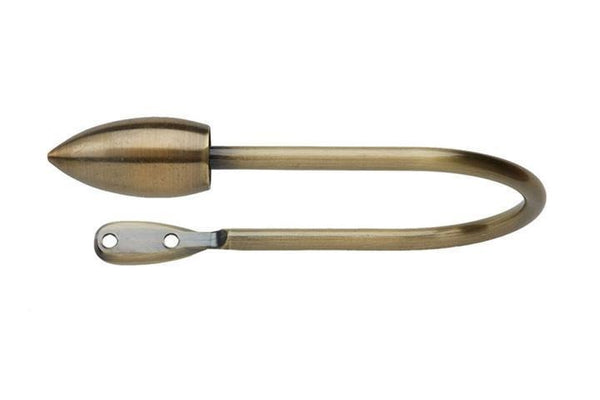 Hallis Hudson Neo Spun Brass Bullet Finial Curtain Pole Holdback - Curtain Poles Emporium