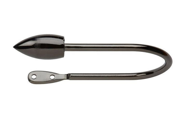 Hallis Hudson Neo Black Nickel Bullet Finial Curtain Pole Holdback - Curtain Poles Emporium