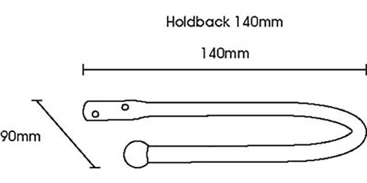 Hallis Neo Stainless Steel Effect Ball Finial Curtain Pole Holdback - Curtain Poles Emporium