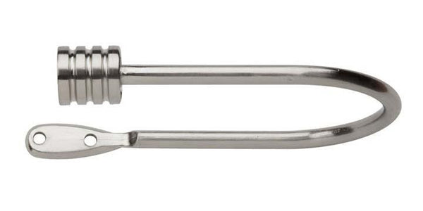 Hallis Neo Stainless Steel Effect Stud Curtain Pole Holdback - Curtain Poles Emporium