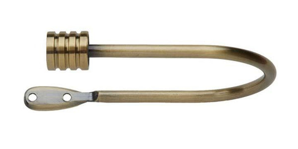 Hallis Neo Spun Brass Effect Stud Curtain Pole Holdback - Curtain Poles Emporium