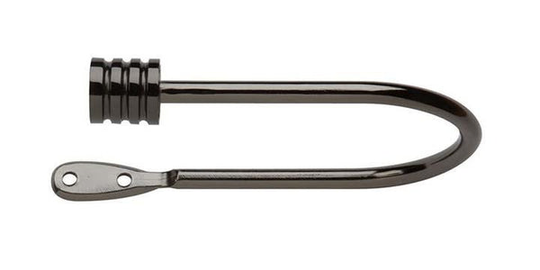 Hallis Neo Black Nickel Effect Stud Curtain Pole Holdback - Curtain Poles Emporium