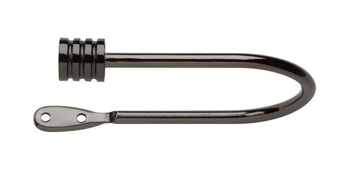 Hallis Neo Black Nickel Effect Stud Curtain Pole Holdback - Curtain Poles Emporium