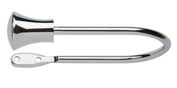 Hallis Neo Chrome Effect Trumpet Curtain Pole Holdback - Curtain Poles Emporium