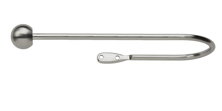 Hallis Hudson Neo Ball Finial Large Stainless Steel Curtain Pole Holdback - Curtain Poles Emporium