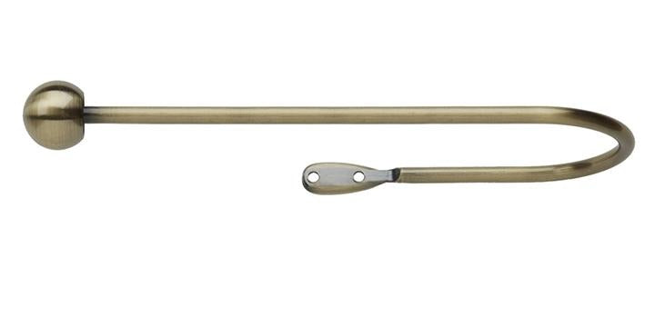 Hallis Hudson Neo Ball Finial Large Spun Brass Curtain Pole Holdback - Curtain Poles Emporium