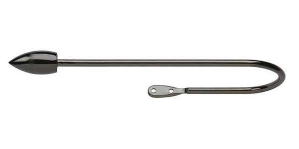 Hallis Hudson Neo Bullet Finial Large Black Nickel Curtain Pole Holdback - Curtain Poles Emporium