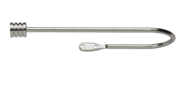 Hallis Hudson Neo Stud Finial Large Stainless Steel Curtain Pole Holdback - Curtain Poles Emporium