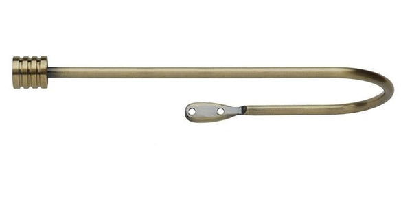Hallis Hudson Neo Stud Finial Large Spun Brass Curtain Pole Holdback - Curtain Poles Emporium