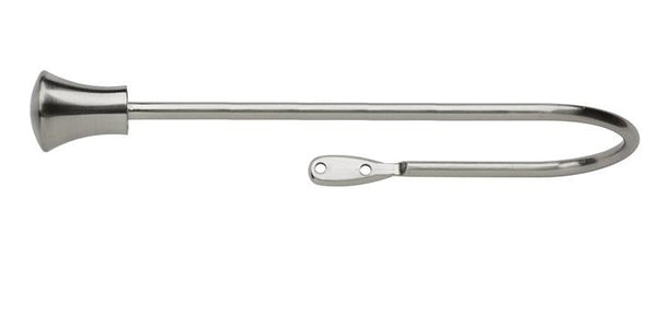 Hallis Hudson Neo Trumpet Finial Large Stainless Steel Curtain Pole Holdback - Curtain Poles Emporium