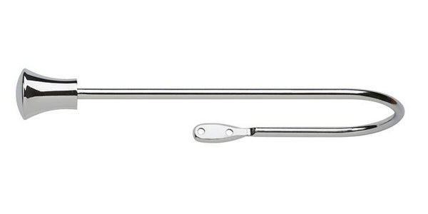 Hallis Hudson Neo Trumpet Finial Large Chrome Curtain Pole Holdback - Curtain Poles Emporium