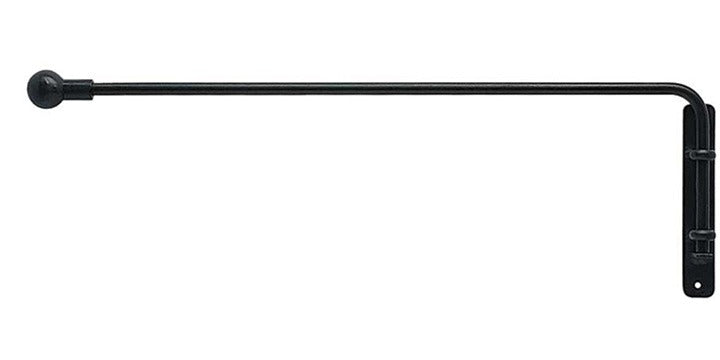 Hallis Hudson Artisan Black Wrought Iron Portiere Rod Cannon Finial - Curtain Poles Emporium