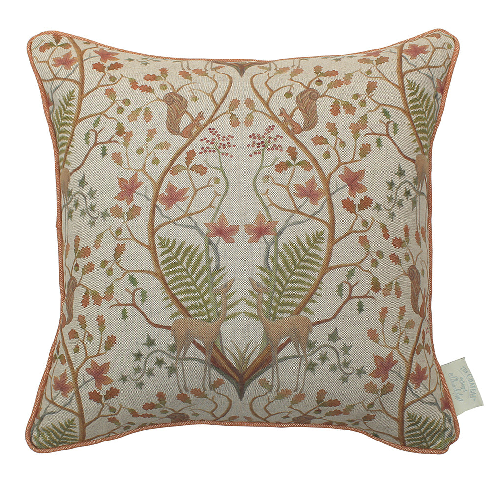 The Chateau A Woodland Trail Linen 43x43cm Piped Edge Cushion Cover