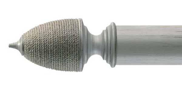 Byron & Byron Acorn Scratched Ivory 45mm Curtain Pole Acorn Finial - Curtain Poles Emporium