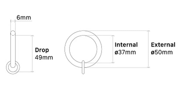 Hallis Hudson	Arc 25mm Complete  Curtain Pole Ball Finial
