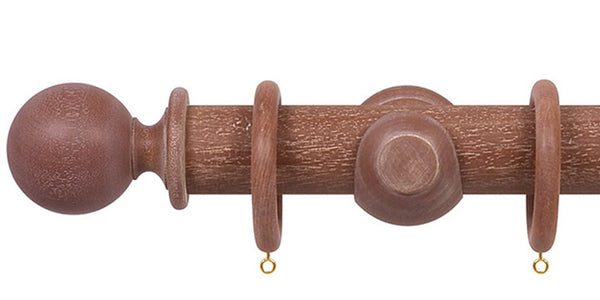 Opus Studio Vintage Mahogany 48mm Wooden Curtain Pole Ball Finial