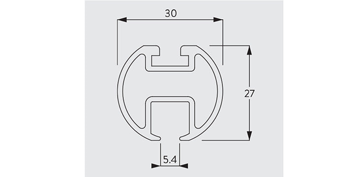 Silent Gliss Metropole 30mm White Hand Drawn Track Groove Cylinder Finial