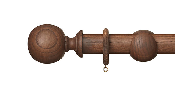 Hallis Hudson Eden 35mm Cocoa Curtain Pole Ball Finial