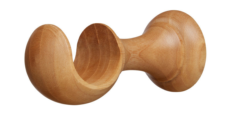 Hallis Hudson Eden 35mm Natural Curtain Pole Ridged Ball Finial