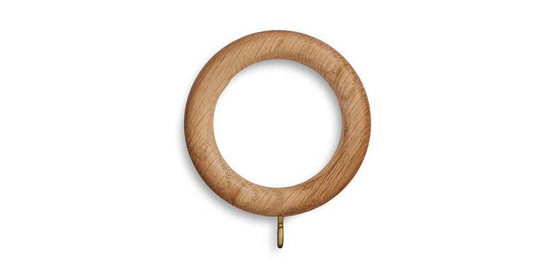 Hallis Hudson Eden 35mm Natural Curtain Pole Ridged Ball Finial