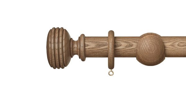 Hallis Hudson Eden 35mm Sisal Curtain Pole Ellipse Finial