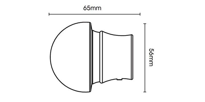 Swish Elements Nexus 28mm Satin Steel Curtain Pole - Curtain Poles Emporium
