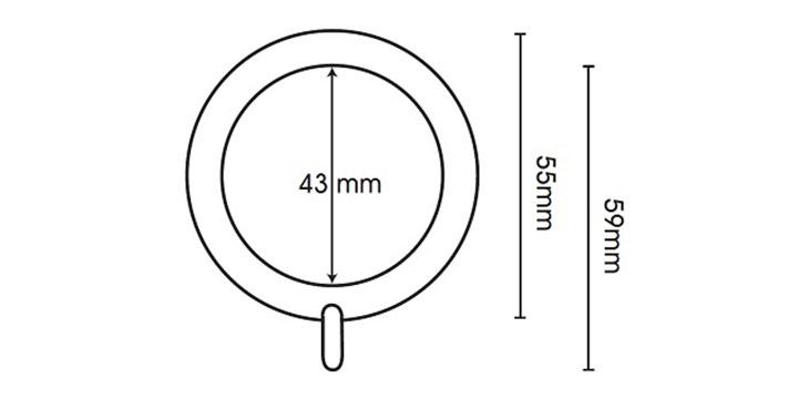 Swish Elements 28mm Chrome Curtain Rings - Curtain Poles Emporium
