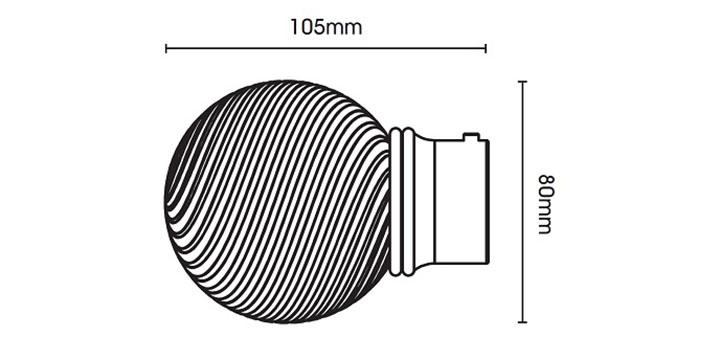 Swish Elements Curzon 35mm Satin Steel Curtain Pole - Curtain Poles Emporium